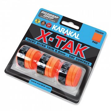 Karakal X-TAK Overwrap Grip 3Pack Orange